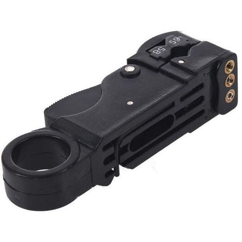 TECHOMAN Rotary 3 Blade Coaxial Cable Stripper Tool For RG58 RG59 Wire Cutters TECHOMAN   