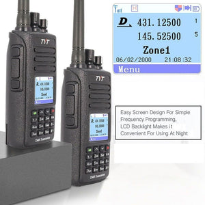 TYT MD-390 DMR Ham Walkie Talkie Dual VHF & UHF with Program Cable and GPS Amateur Radio Transceivers TYT   