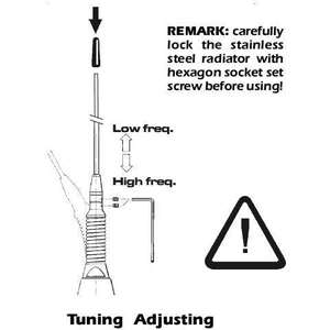 TECHOMAN Mobile CB Radio Antenna 26 MHz To 28 MHz Antenna 4 dBi Gain Antenna Mobile TECHOMAN   