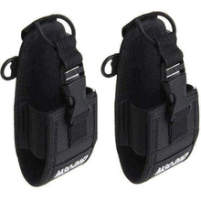 Load image into Gallery viewer, 2x TECHOMAN Walkie Talkie Belt Pouch Covers - Black Radio Belt Pouches TECHOMAN   
