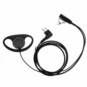 D Shape Earpiece / Microphone for Motorola 2-pin Radios Communication Radio Accessories TECHOMAN   
