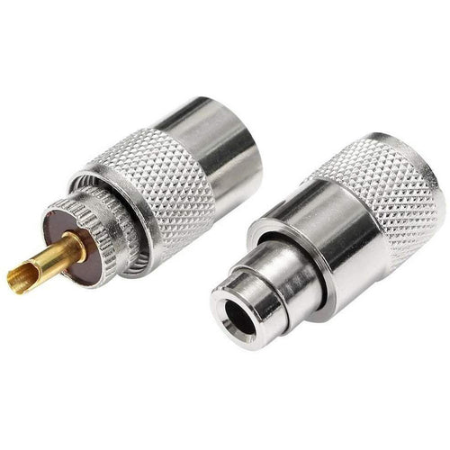 2x PL259 Male Solder Plug RF Connectors for RG-58 or RG-8 RF Connectors TECHOMAN   
