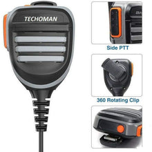 Load image into Gallery viewer, TECHOMAN Rainproof 2 Pin Microphone Speaker for TM-9C Radios Communication Radio Accessories BAOFENG   
