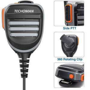 TECHOMAN TM820P Rainproof 2 Pin Microphone Speaker for TM820P Radios Communication Radio Accessories TECHOMAN   