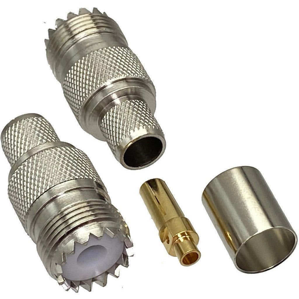 Primp Socket TECHOMAN SO239 Female Crimp Socket for RG8 RG213 LMR400 Coaxial Cable
