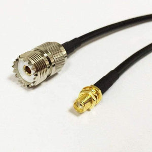 TECHOMAN Antenna / Aerial Patch Cable with SO239 and SMA Female for Radio - 1 Metre Cable Antenna Patch Cables TECHOMAN   