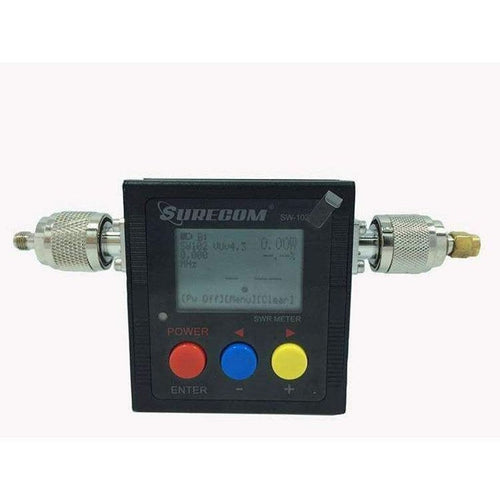 SURECOM VSWR, SWR, Power & Frequency Meter VHF~UHF 125-525mhz with 2x SMA/N RF Adaptors Antenna SWR Meter SURECOM   