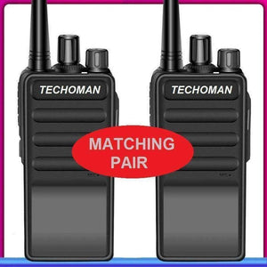 Pair (2x) TECHOMAN TM-9C 2 WATT UHF PRS CB Walkie Talkies - 16 Channels - Premium UHF PRS Hand Helds TECHOMAN   