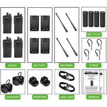 Load image into Gallery viewer, 4x TECHOMAN TM-9C 2 WATT UHF PRS CB Walkie Talkies - 16 Channels UHF PRS Hand Helds TECHOMAN   
