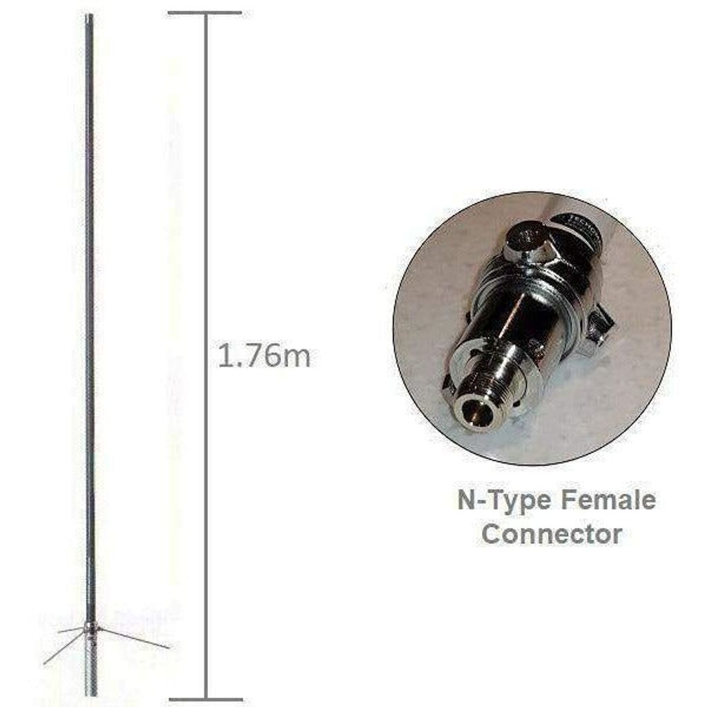 TECHOMAN VHF / UHF Base Station Fibreglass Antenna / Aerial - 144 MHz,