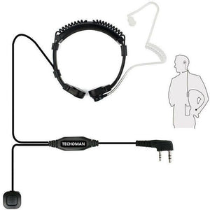 Techoman TM-9C Cycling Throat Microphone / Acoustic Earpiece Communication Radio Accessories TECHOMAN   