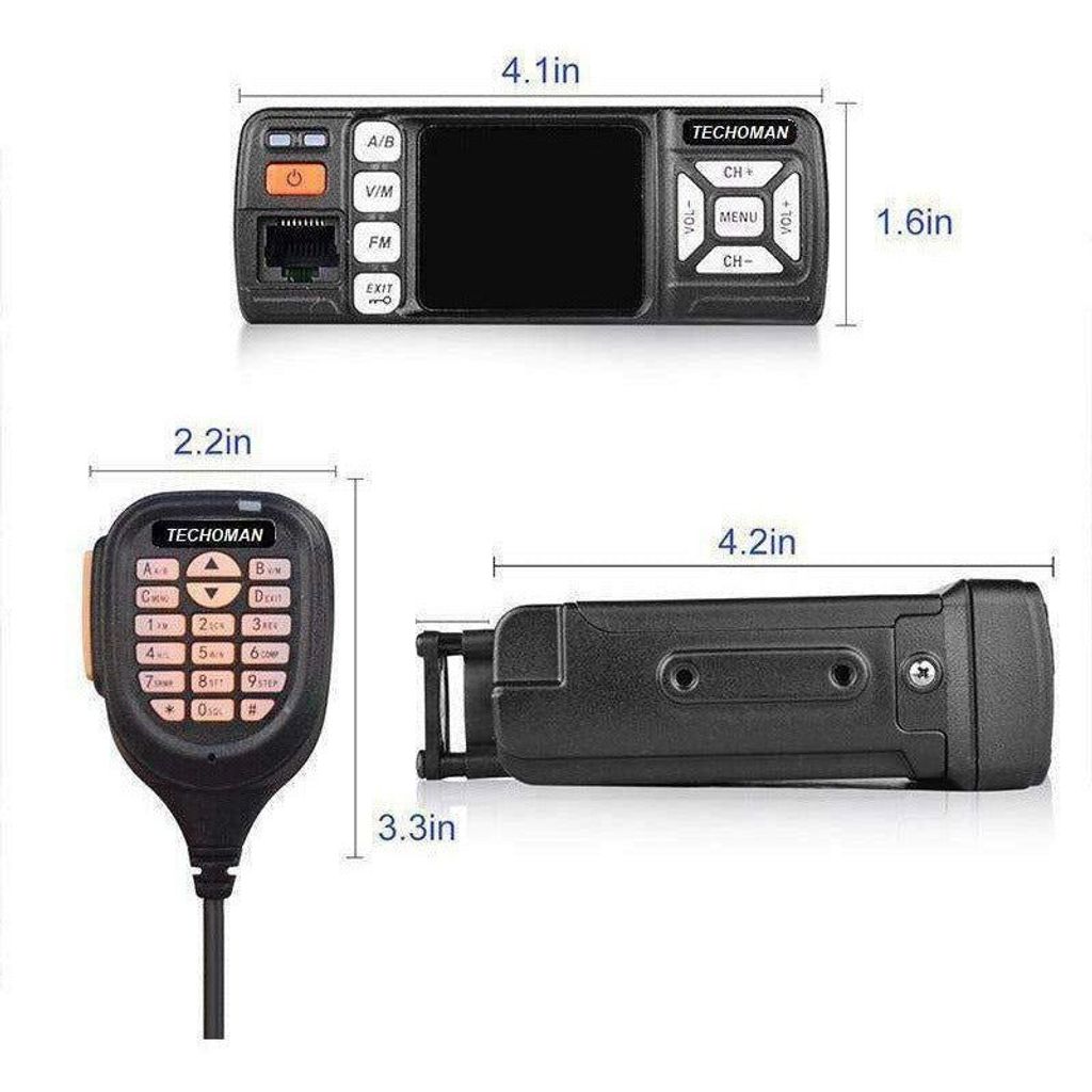 TECHOMAN TM-318H Dual Band Mobile Ham Radio Transceiver VHF/UHF (20w/2 –  Techoman Electronics Ltd